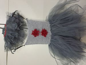 Kids Costumes to Hire - PennyWise - Grey Tulle Dress & Collar - GIRL